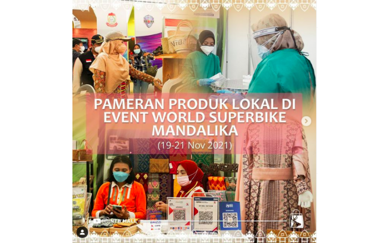 PAMERAN PRODUK LOKAL NTB EXPO DI EVENT WORLD SUPERBIKE (WSBK)